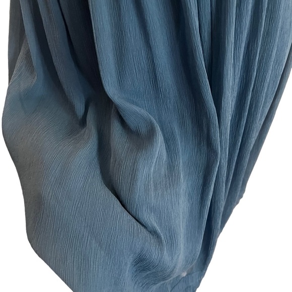 J Crew Strapless Deep Turquoise Silk Crepe Dress Sz 6 - Picture 10 of 14